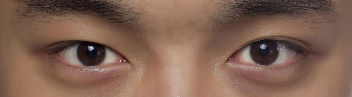 Close-up of a man's eyes